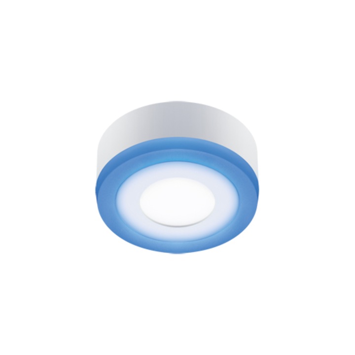 Aplica circulara, 105 mm, Alden Led 3W + 3W, Alb