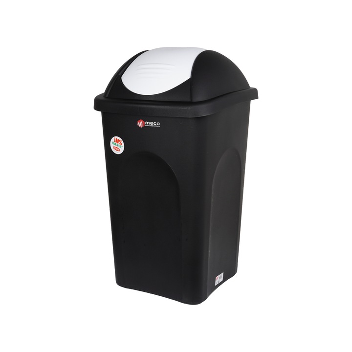Cos gunoi colectare selectiva Black Multi 60 litri H-67 cm Alb
