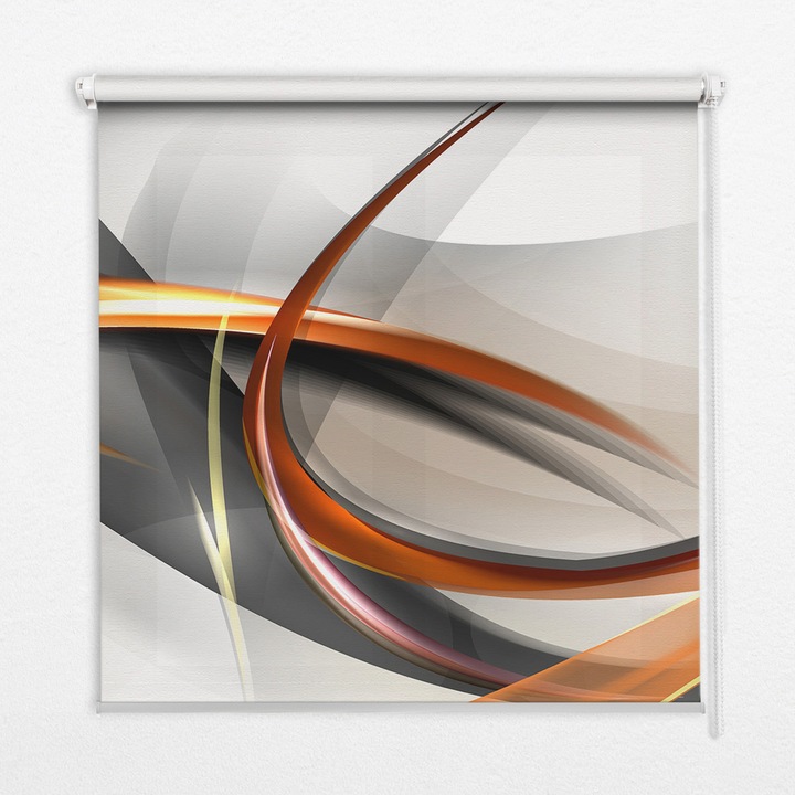Rulou, Coloray, Black-out, Model de linii, Portocaliu, 100 cm x 100 cm, 00006028