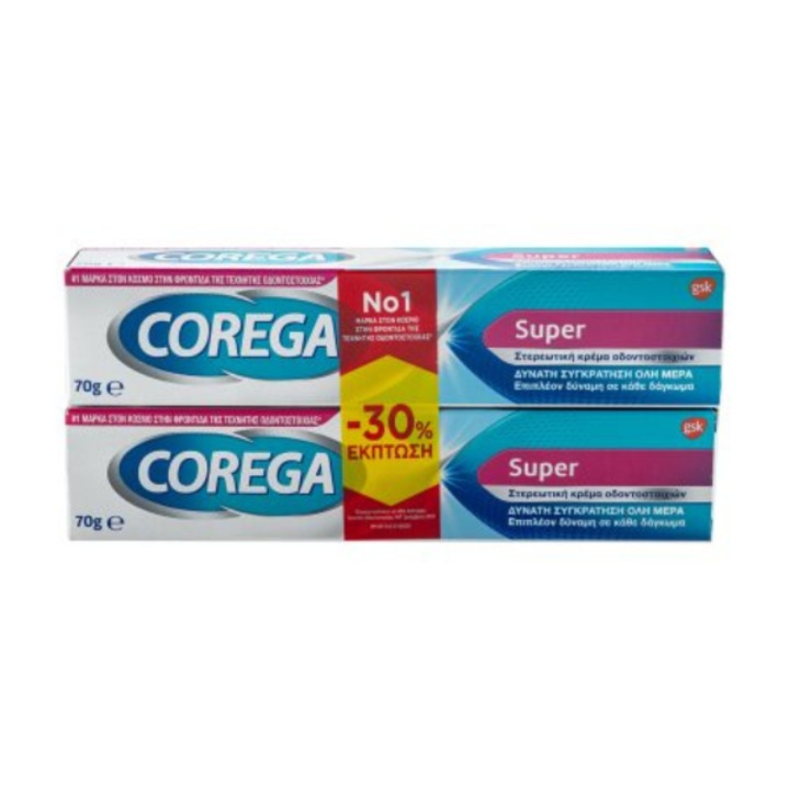 Corega Stereotike Crema pentru Proteze Dentare Super 2x40g, menta