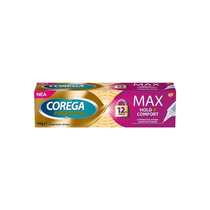 Crema de fixare a protezei, Corega Max Hold&Comfort, 40 gr