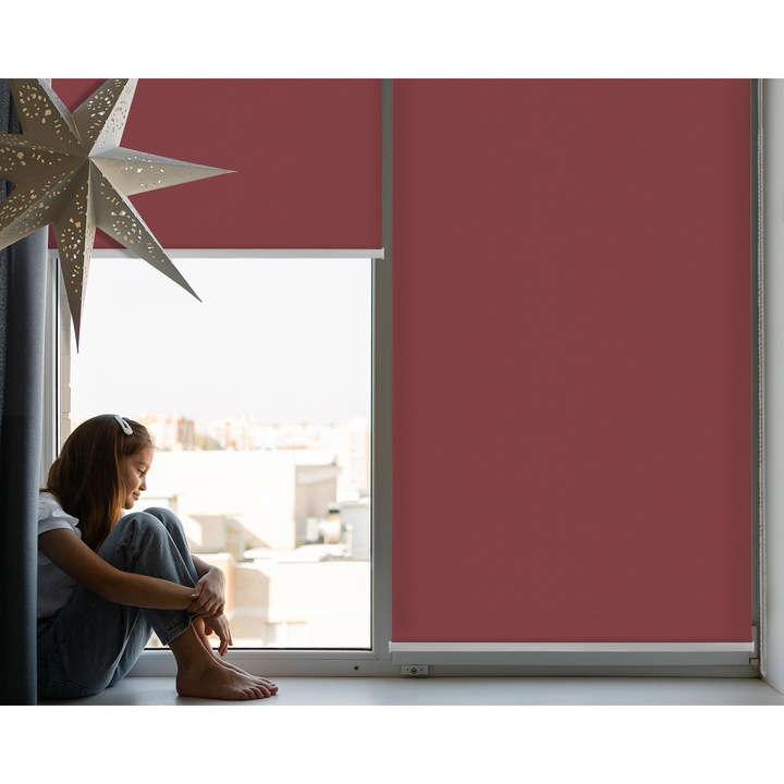 Rulou, Coloray, Rosu bordo, 150 cm x 180 cm, 00019049