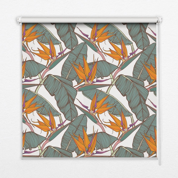 Rulou, Coloray, Flori si frunze, Verde, 50 cm x 50 cm, 00030281