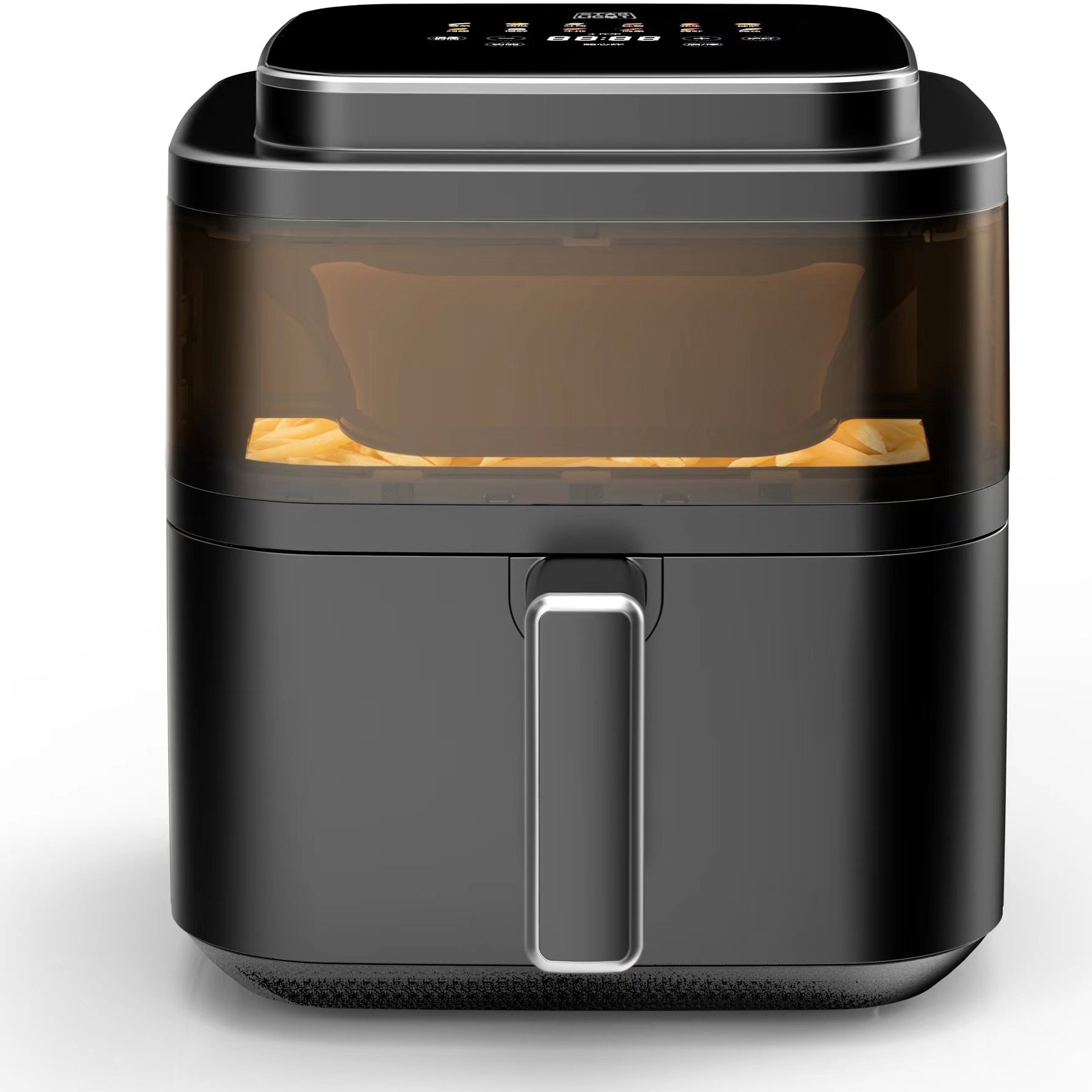 Friteuza cu aer cald Star-Light DAFV-1400X6, 1400 W, 6 l, 12 Programe presetate inclusiv deshidratare, temperatura ajustabila, vas detasabil, gratar antiaderent detasabil, Negru