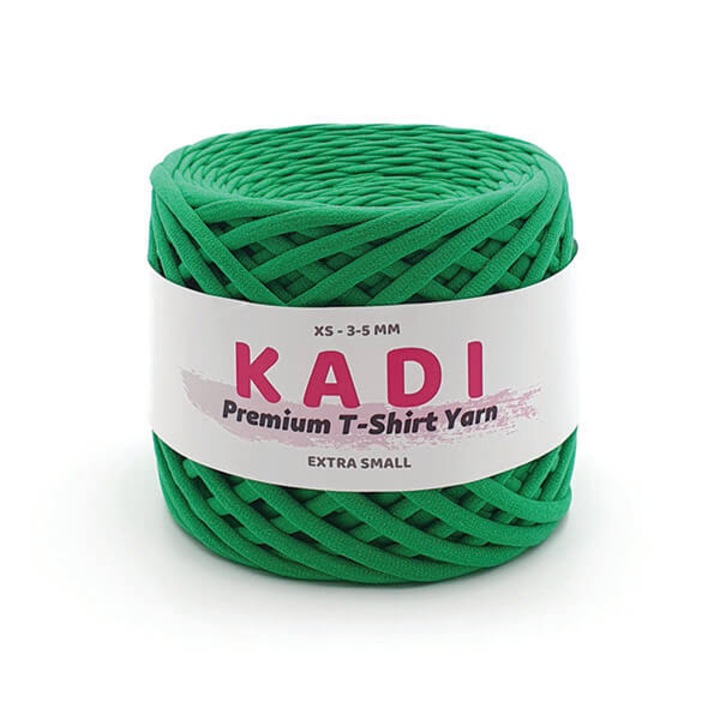 Textil szalag horgoláshoz, KaDi Premium Extra Small, 3-5 mm, 110 m, smaragd színű