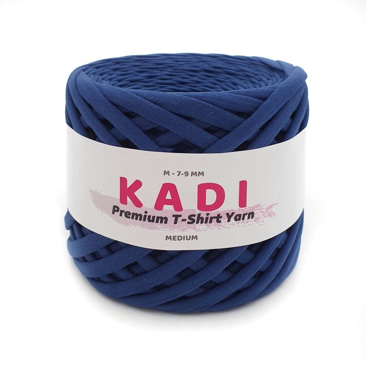 Textil szalag horgoláshoz, KaDi Premium Medium, 7-9 mm, 110 m, farmer színű