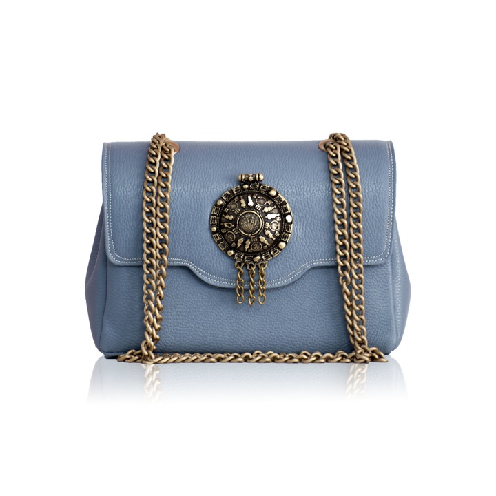 OEM Estella pénztárca, francia kék, természetes bőrből