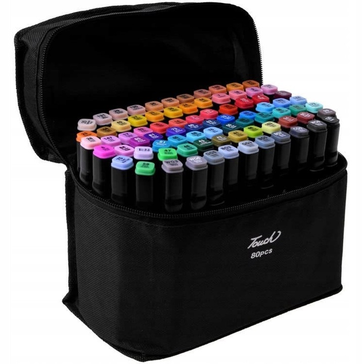 80 db-os színező marker készlet, ProTone, 2 véggel, alkohollal, Jokomisiada, AP0003