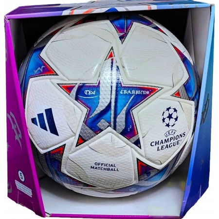 Minge fotbal Adidas Finale 24 UCL Pro - oficiala de joc, alb/albastru/argintiu, 5