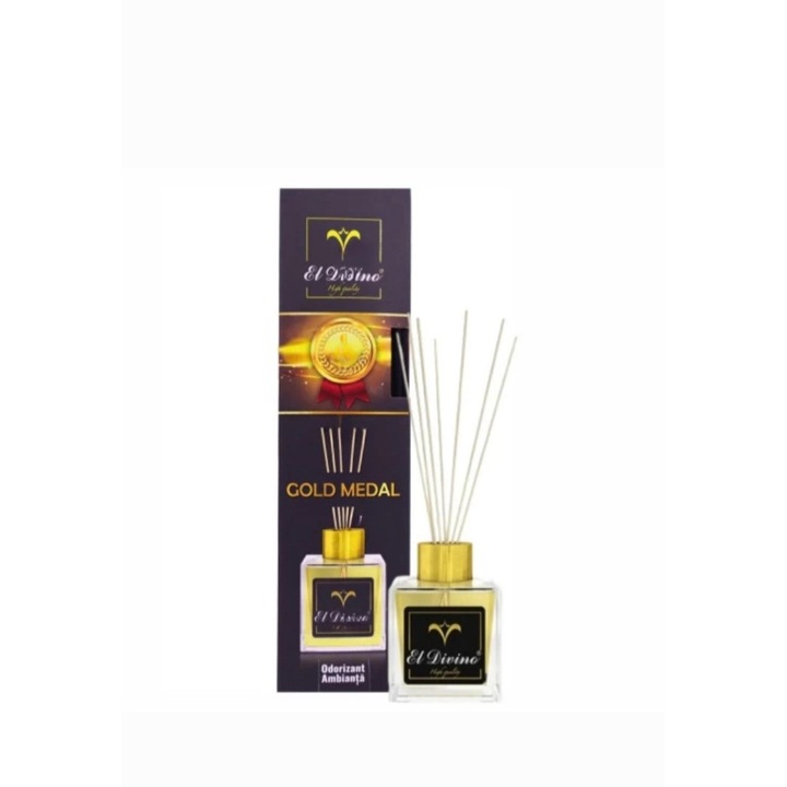 Odorizant de camera GOLD MEDAL, cu betisoare, El Divino, 100 ml