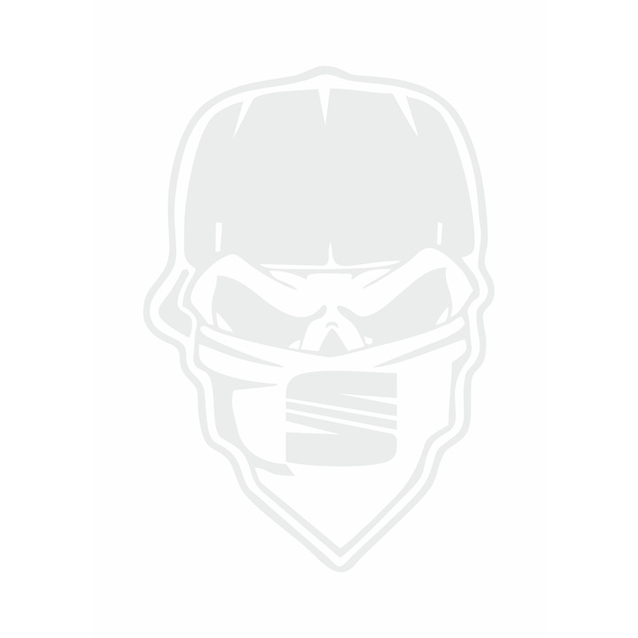 Sticker auto seat Skull gangster, 20x13,8 cm, alb