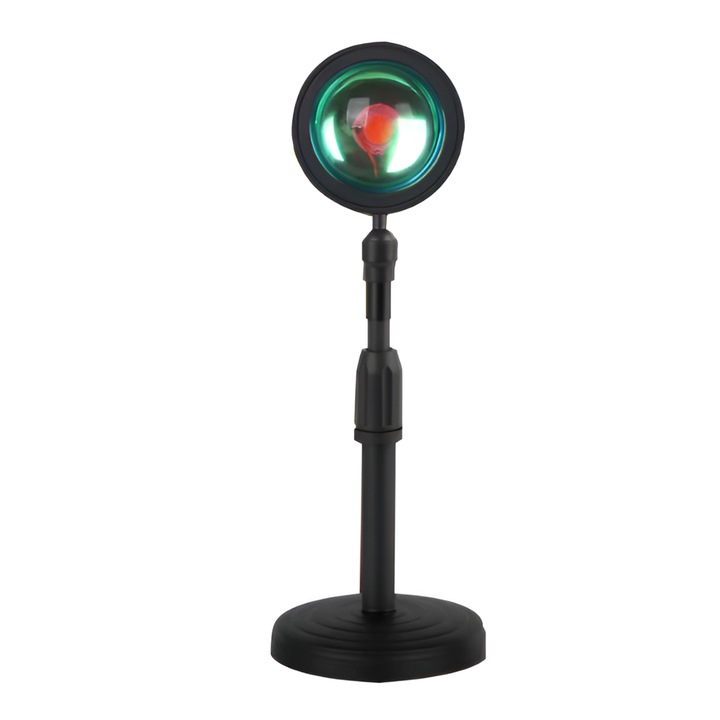 Lampa de Veghe cu Proiector Led, eSimplu®, Sunset Light, Reglabila pe Inaltime, Rotatie 360 Grade, Lumina Ambientala pentru Atmosfera Placuta