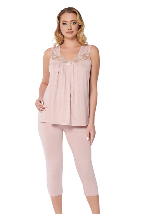 Pijama Dama, Catarina, viscoza, roz pudra