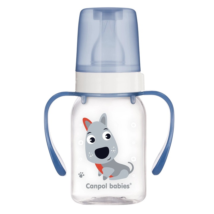 Шише с тясно гърло, Canpol babies, модел Cute Animals, от 3 месеца, 120 ml