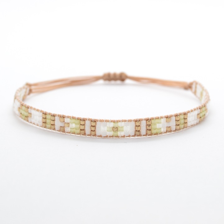 Bratara Sophie Green dama, realizata manual din margele Miyuki, reglabila, LUST Bracelets