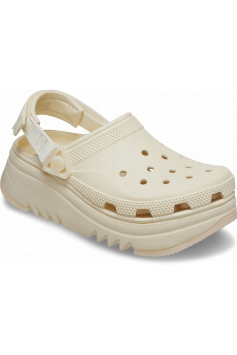 Crocs, Saboti wedge cu banda velcro Classic Hiker Xscape, Bej, 41-42