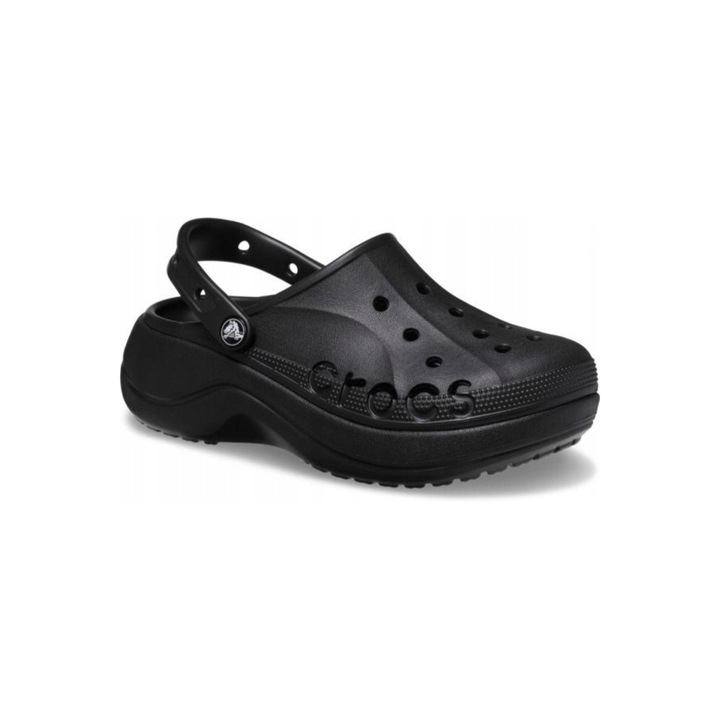 Slapi Copii, Crocs, Baya Platform, Negru, 34-35 EU