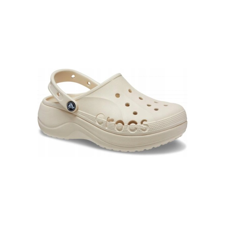 Slapi Copii, Crocs, Baya Platform, Bej, 34-35 EU