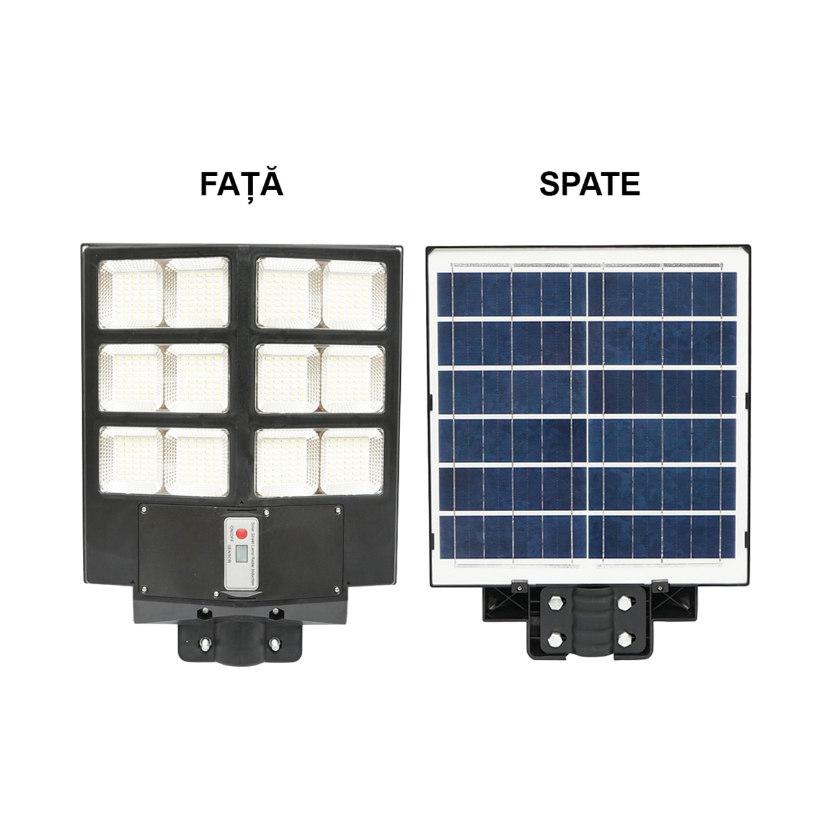 LED соларна лампа 200W улично осветление 6500K със соларен панел ...