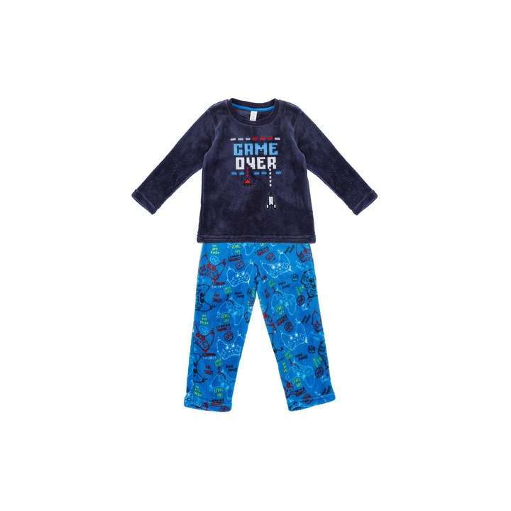 Детска пижама, Полар, Лигата на справедливостта, Тъмносиня, 4 години,, Ултрамарин синьо
