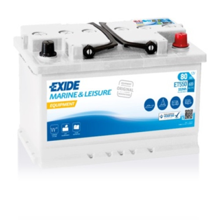 Батерия 12V 80Ah Exide Equipment ET550