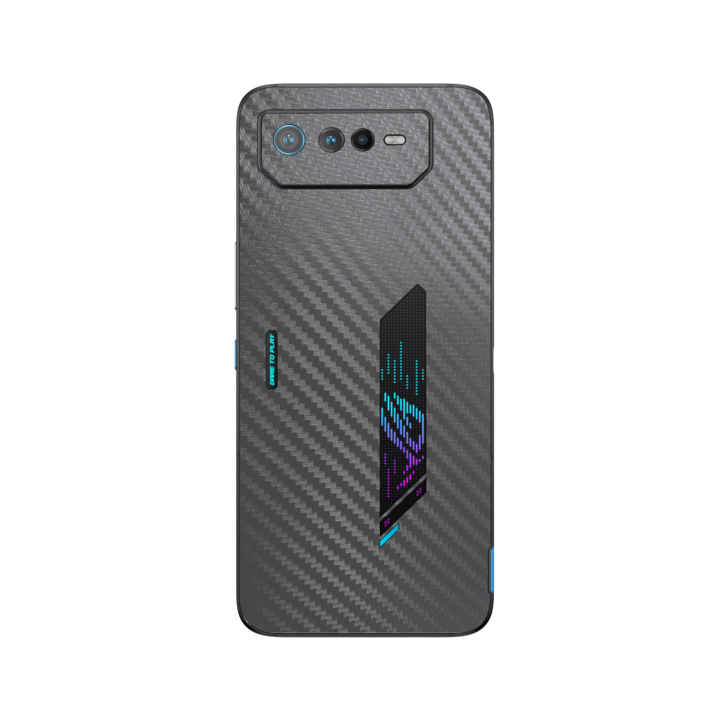 iSkinz Folie за Asus ROG Phone 6D - въглеродно черно, 360 Cut, залепваща кожа на цялото тяло, защита на гърба и страничните калъфи