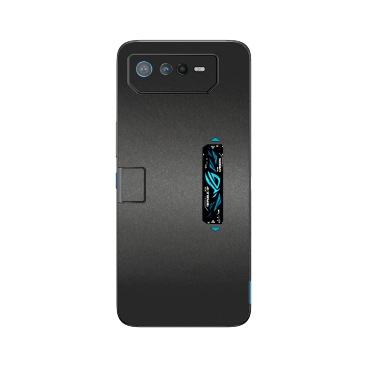 Защитно фолио iSkinz за Asus ROG Phone 6D Ultimate - матово черно, проста кройка, залепваща кожа, заден капак