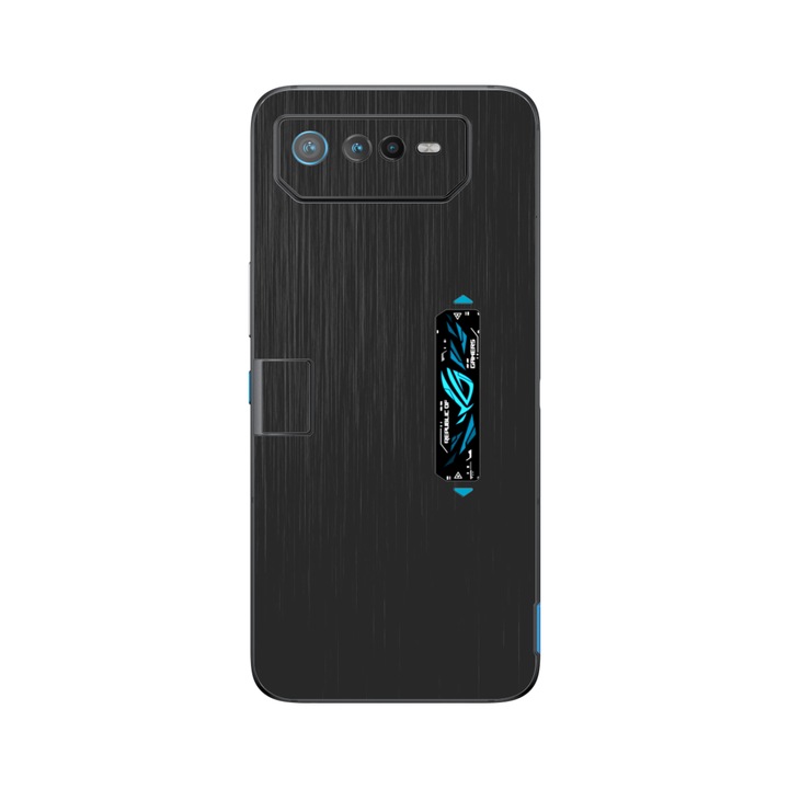 iSkinz Folie за Asus ROG Phone 6D Ultimate - Матирано черно, 360 разрез, залепваща кожа на цялото тяло, защита на задния и страничния капак