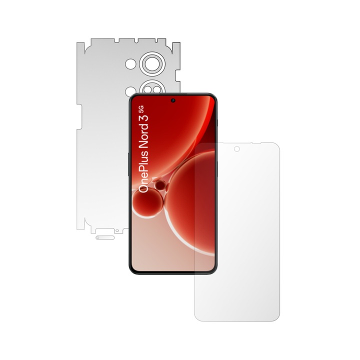 Teljes testű iSkinz önregeneráló fólia OnePlus Nord 3 5G telefonhoz – Láthatatlan Skinz UHD, 360 fokos vágás, ultra-tiszta szilikon képernyővédelem, hát- és oldalborítás, öntapadó bőr, átlátszó