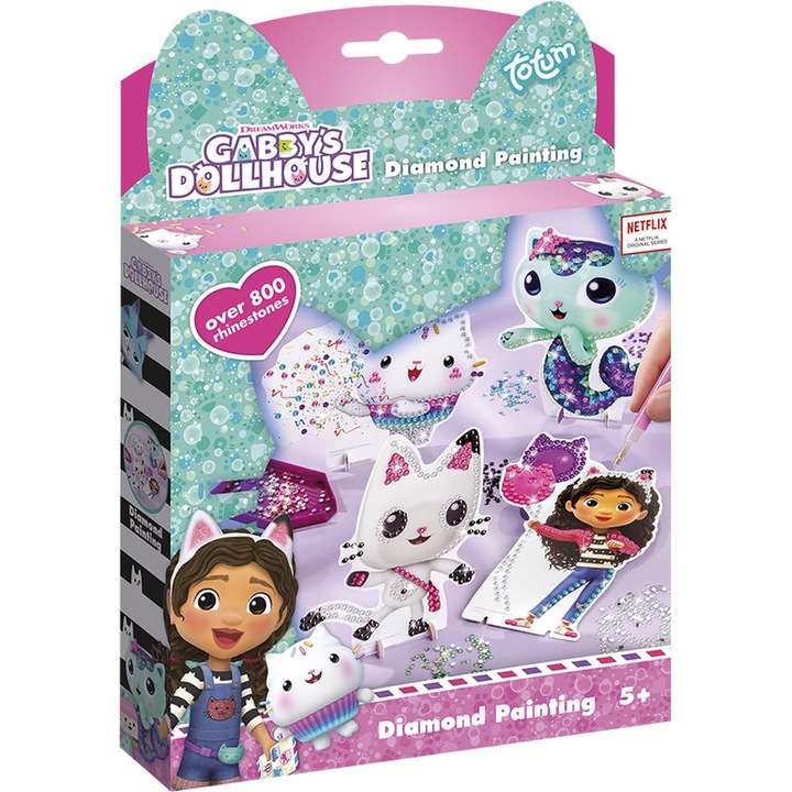 Творчески комплект, Totum, Gabby′s Dollhouse, Направи сам диамантена бродерия