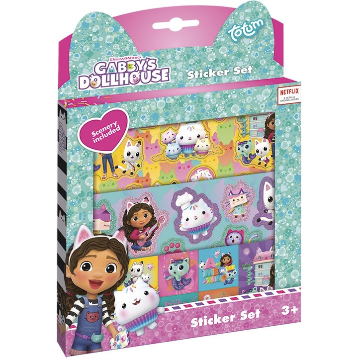 Комплект стикери, Totum, Gabby′s Dollhouse, 4 части