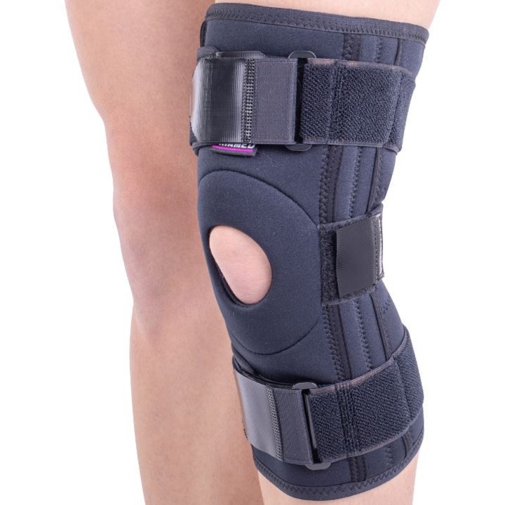 Orteza de genunchi mobila deschisa posterior Triamed Geromed 02, SRT 340, Negru, Marimea 5