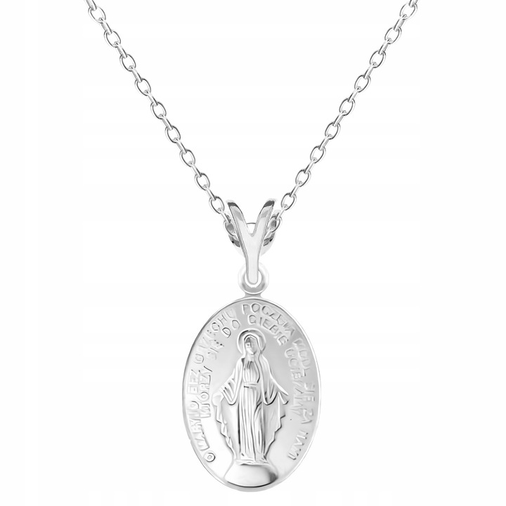 Colier, Larezo, Argint 925, Medalia Miraculoasa Maica Domnului