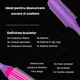 Perie de par profesionala medie ingusta, Amtok, 21 cm, plastic, Design cu noua randuri, violet/roz