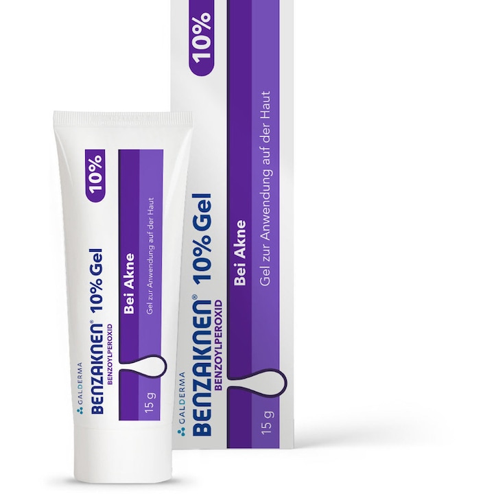 Gel, Galderma, Benzacnen, Anti-acnee, 10%, 1 flacon, 15g