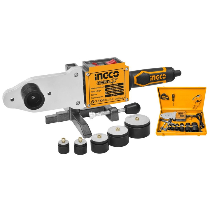 Заваръчен апарат за лепене на PVC INGCO, PPR тръби 20-63мм 1500W