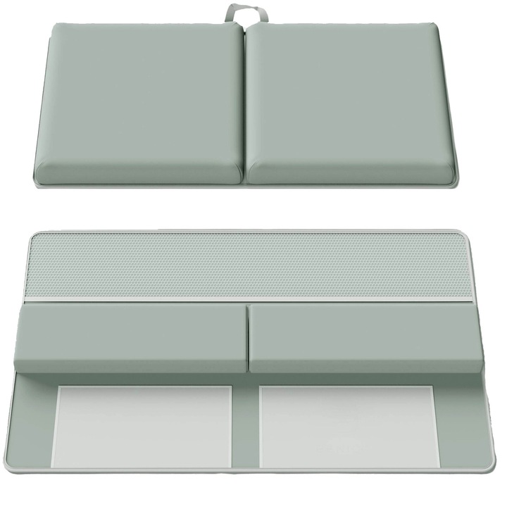 Set 2 Covorase baie, ingenunchiere confortabila pentru baie si suport pentru genunchi pentru cot pentru parinti care, uscare rapida, pliabil, antiderapant, Sundiguer, Gri