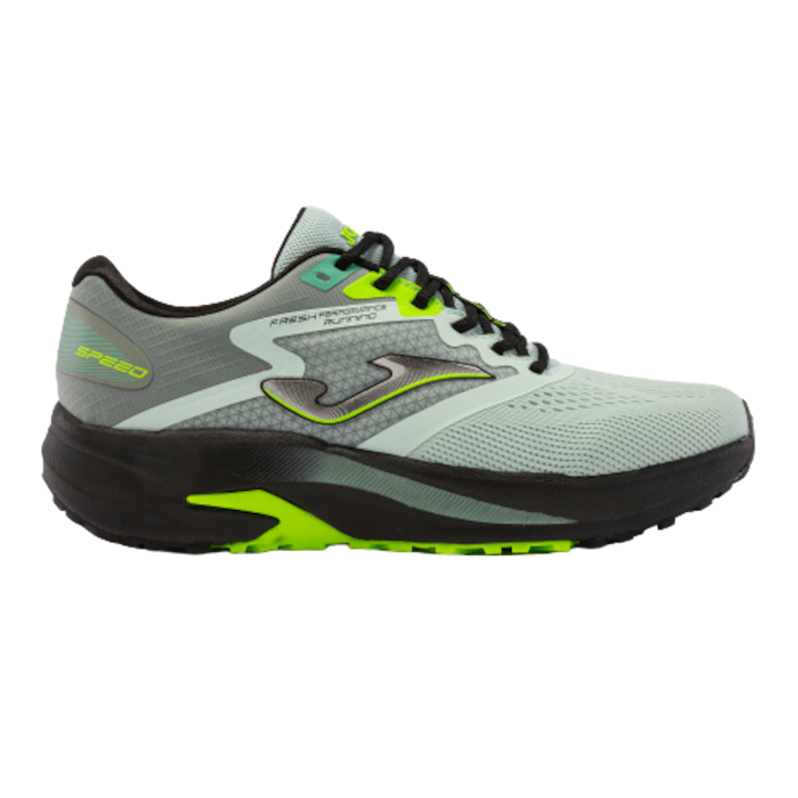Pantofi alergare barbati, Joma, R.Speed, RSPEES2305, Textil, Gri/Verde fluorescent, Gri