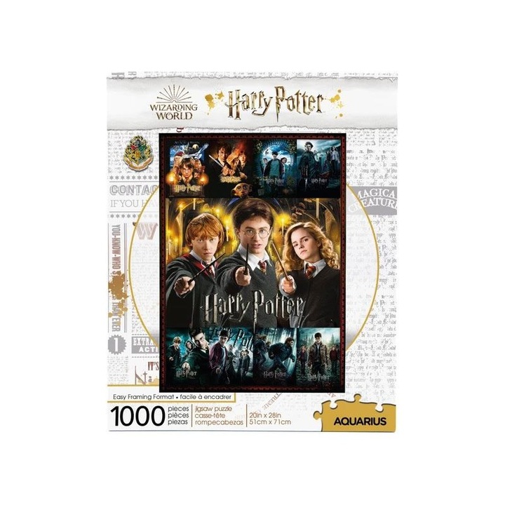 Пъзел Harry Potter Movie Collection, 1000 части, 71x51 см, черен