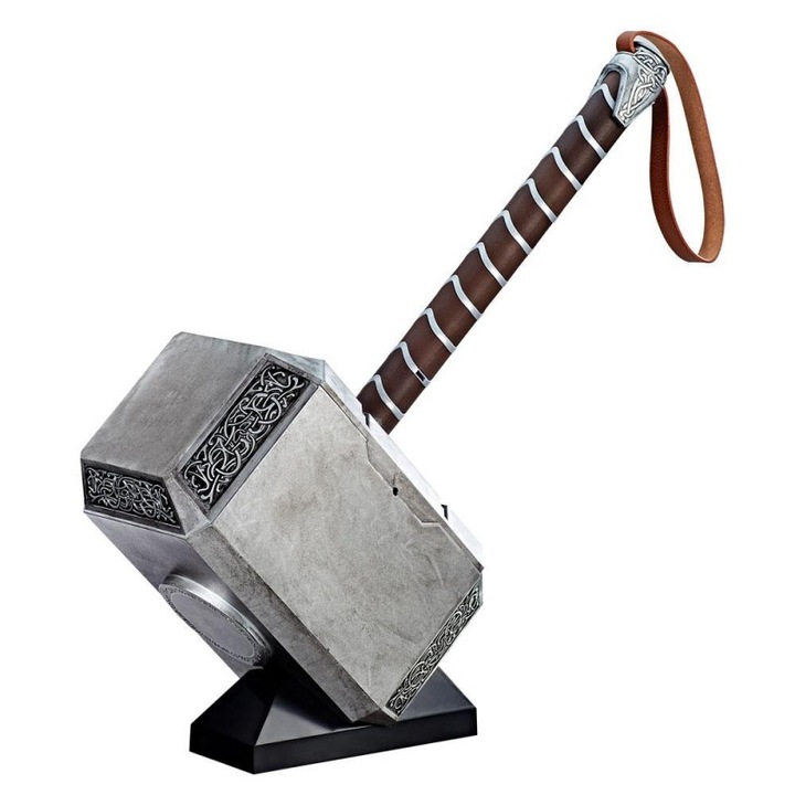 Figurina Thor Marvel Legends Articulated Electronic Hammer Mjolnir, Multicolor