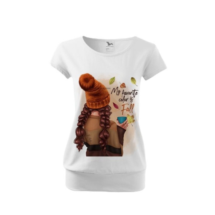 Fehér pamut póló, XL-es méret, egyedi őszi M3