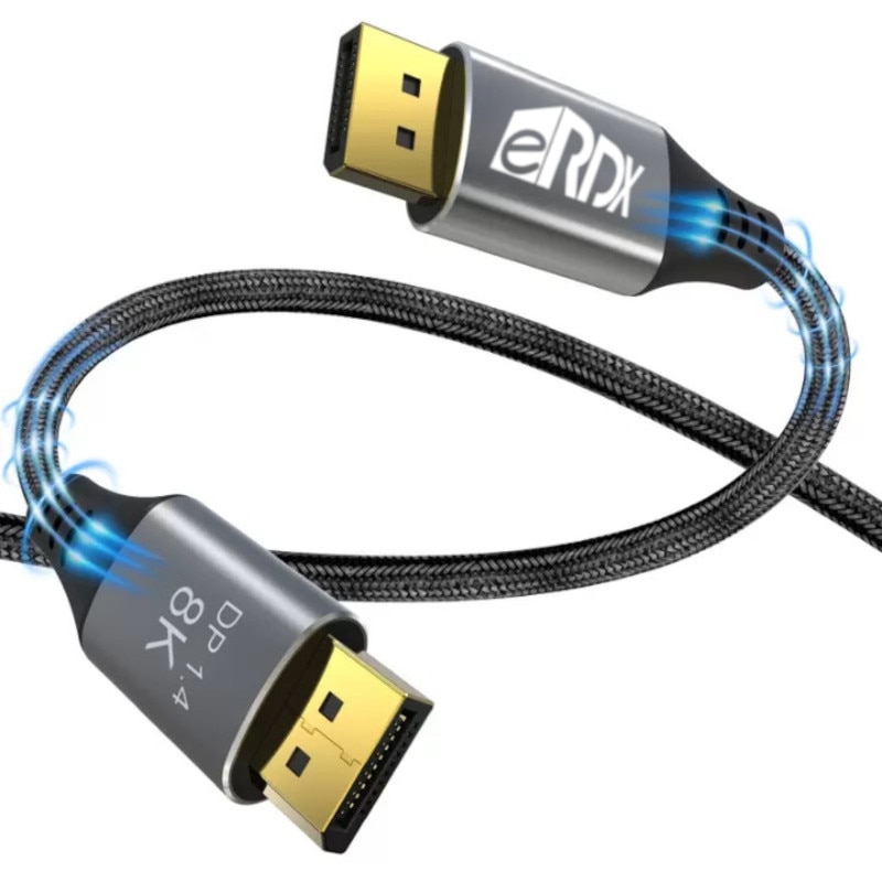 Reagle DisplayPort 1.4 DP Cable 8K@60Hz 4K@144Hz 2K@240Hz, FreeSync, G-Sync Display Port for Graphics Card Monitor, 32.4Gbps HDR10, VESA Certified, Aluminum Alloy and Nylon (1M