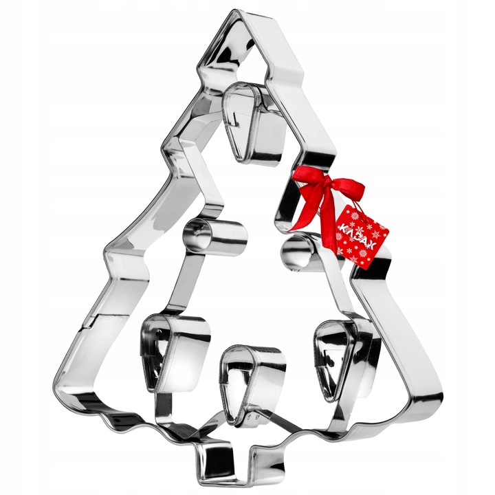 Forma pentru fursecuri, Kadax, Brad de Craciun, Inox, 10.3 x 11.7 cm, Argintiu