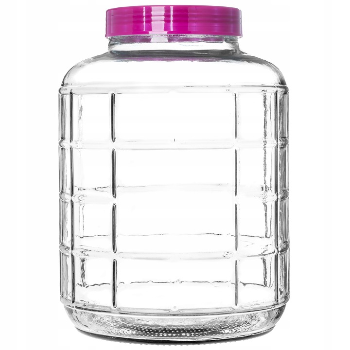 Borcan universal din sticla cu capac, Kadax, 5L