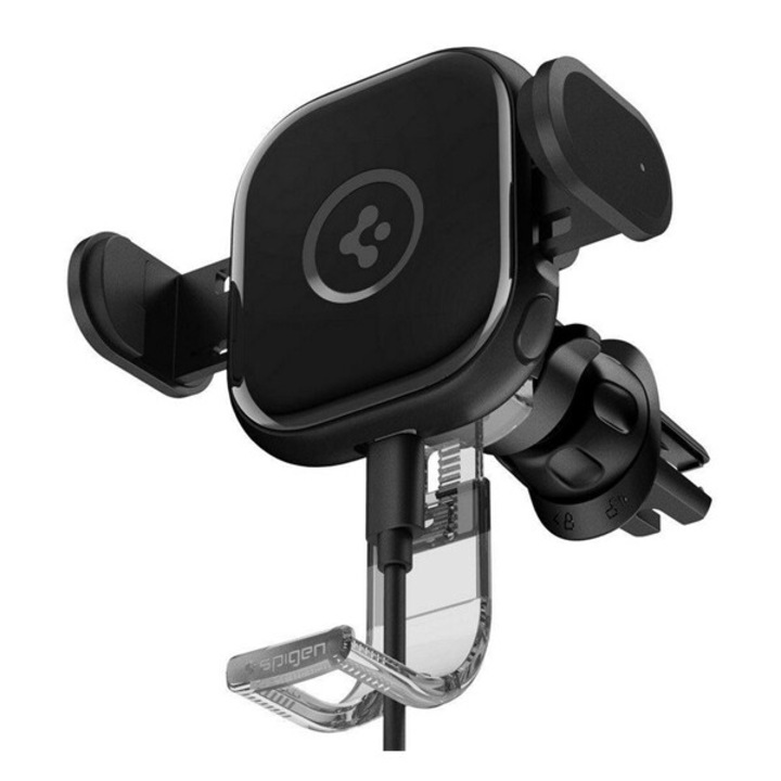 Spigen onetap autós tartó, szellőzőre, 15w, wireless, 360°, automata + type-c tápkábel, fekete