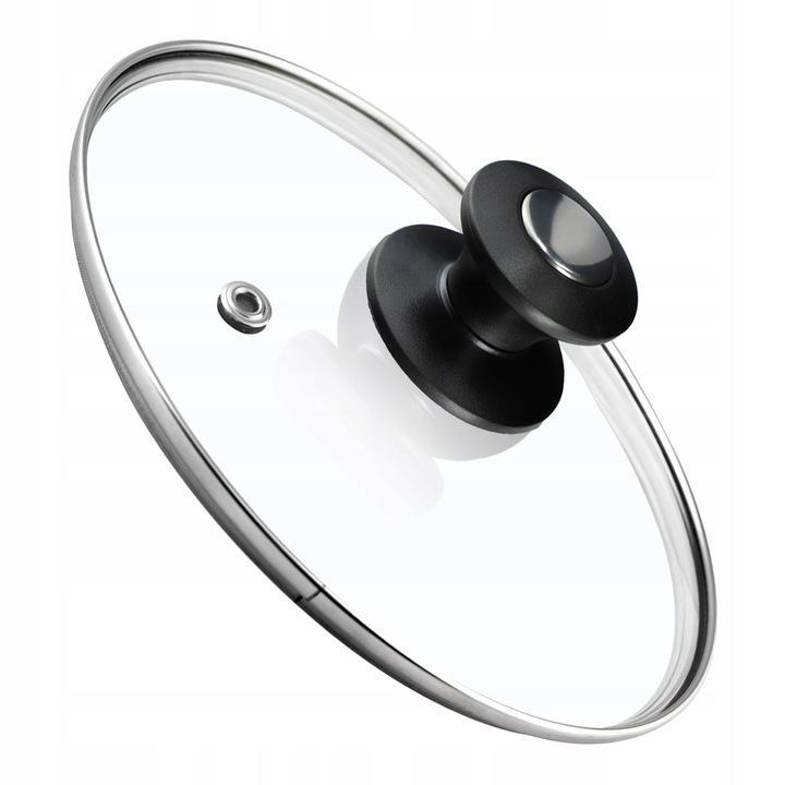 Capac termorezistent cu maner, KADAX, 20 cm, negru