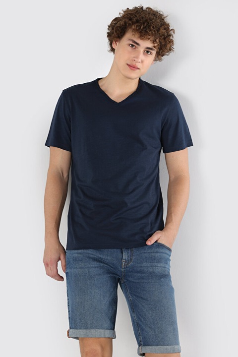 Тъмносиня тениска Regular Fit CL1058584, Ocean Blue