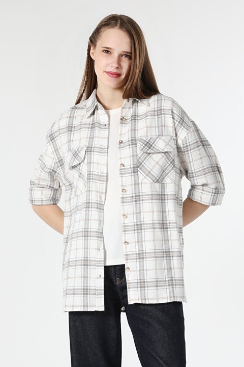 Női fehér hosszú ujjú ing, White