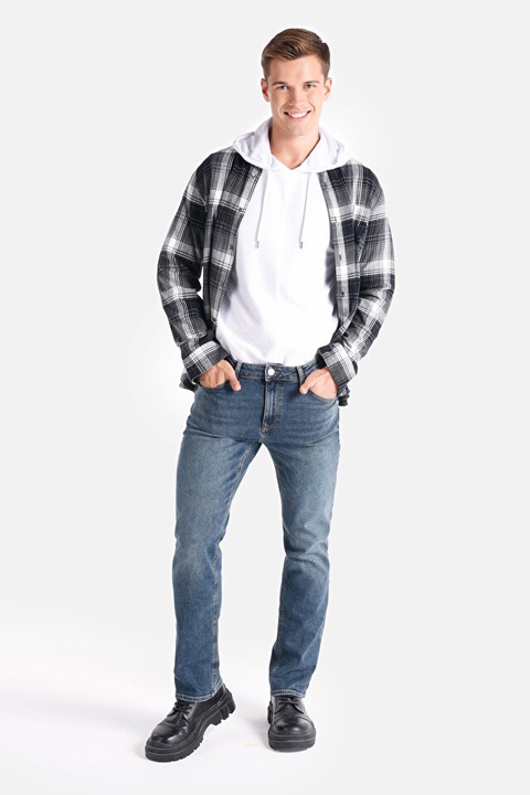 COLIN'S, Regular fit farmernadrág 5 zsebes dizájnnal, BLUE