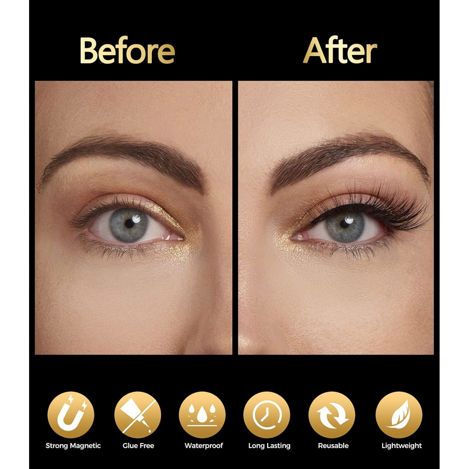 Set gene false OIMG, 6 perechi, Negru eMAG.ro